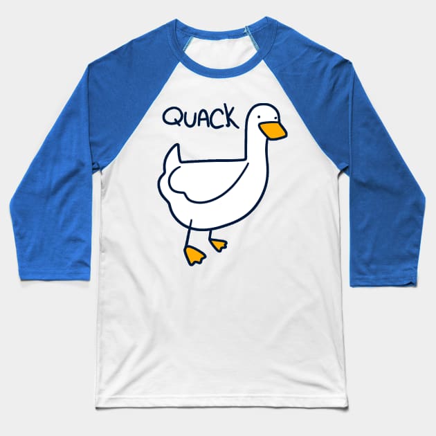 Quack Duck Baseball T-Shirt by saradaboru